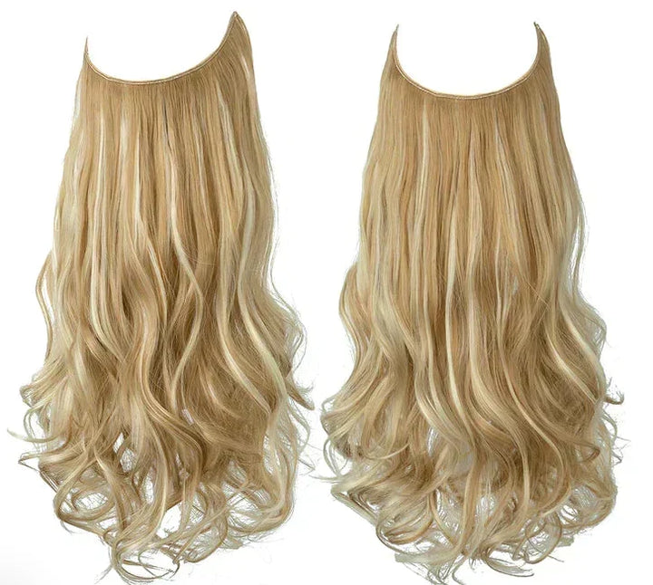 Extensions de cheveux naturels châtain cendré, pour femme cherchant volume et longueur discrète.