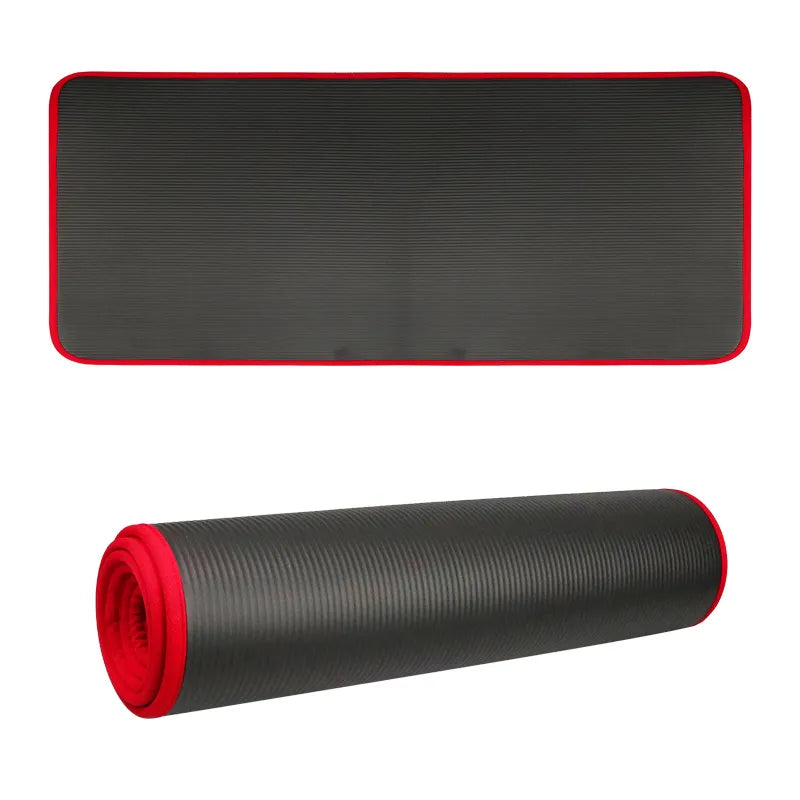 Tapis de fitness épais et antidérapant, idéal pour yoga, pilates et exercices au sol. Améliore le confort et la stabilité.