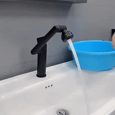 Robinet flexible noir en acier inoxydable pour évier, pivotant 360°, facile à utiliser en cuisine.