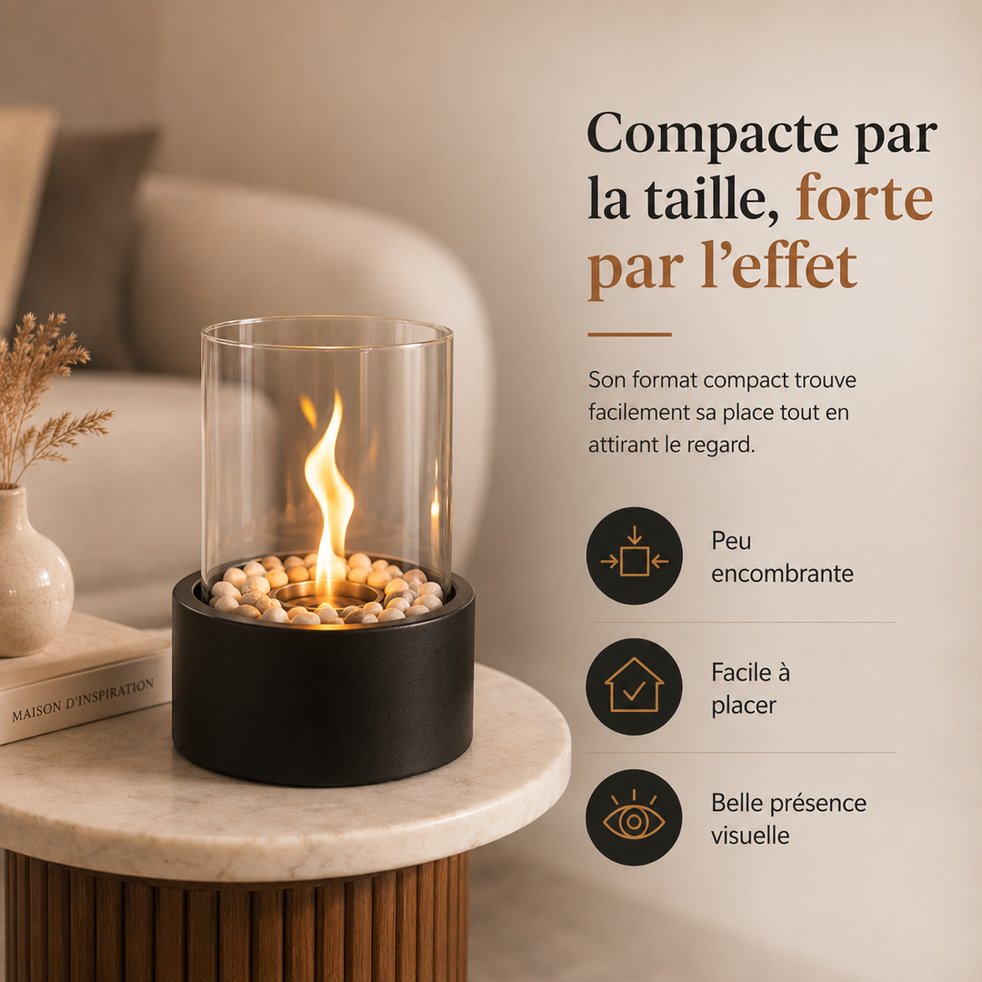 Foyer de table design pour une décoration intérieure moderne, créant une ambiance lumineuse et cosy.