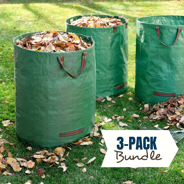 Sacs verts polyvalents pour compostage et élimination des déchets organiques de jardin. Grande taille.