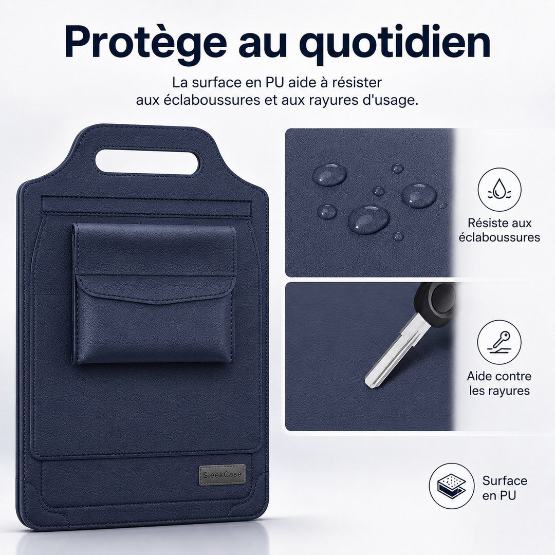 Housse de protection et support portable ajustable pour ordinateur portable. Design élégant et finition lisse. Accessoire PC.