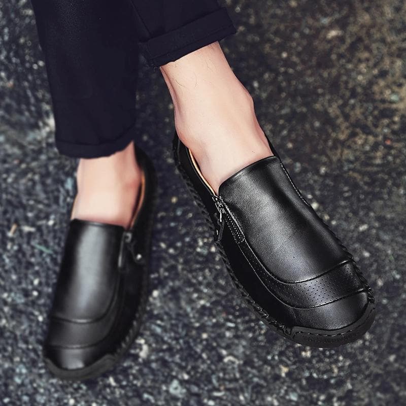 Herr Loafers: Läder, Slip-on, Bekväm