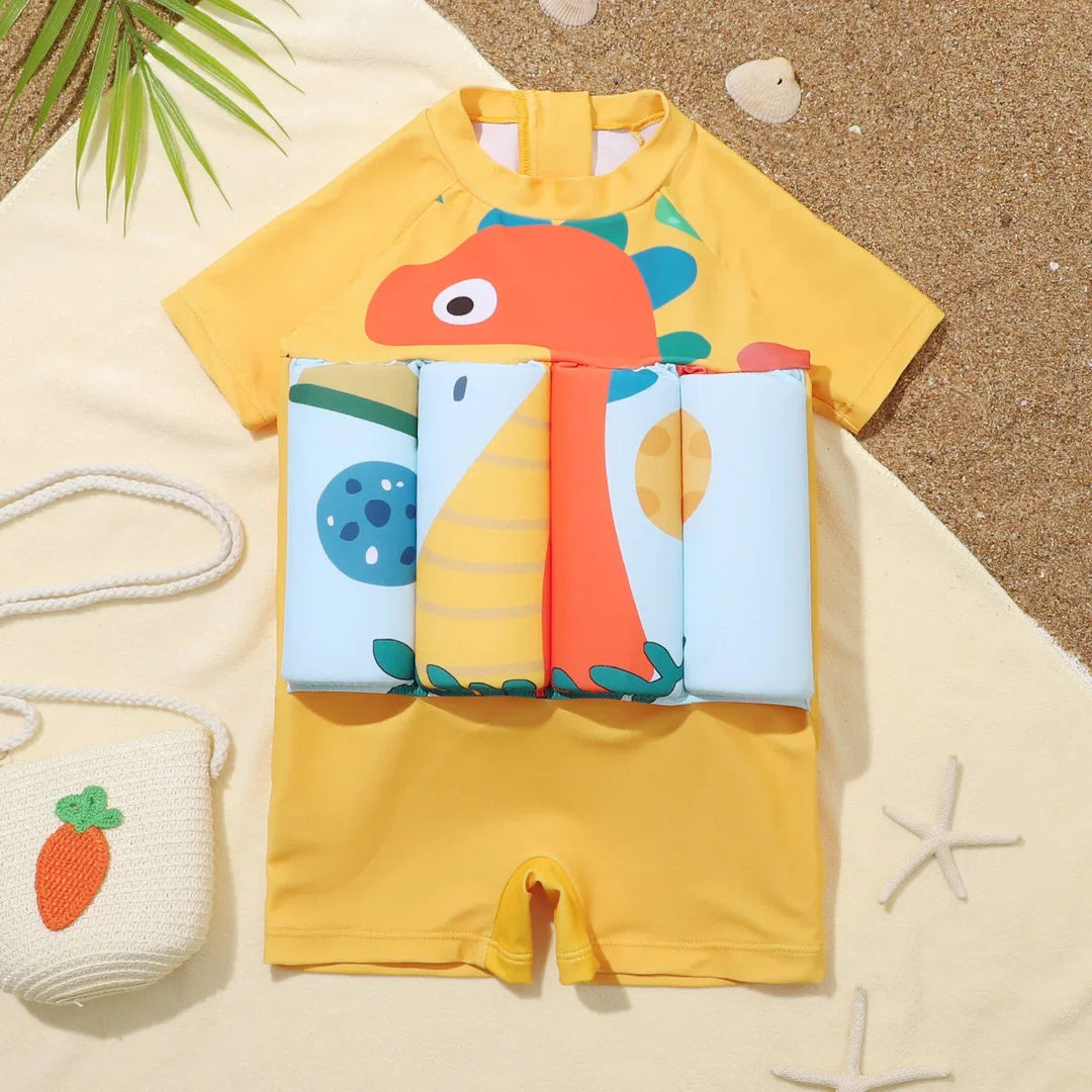 Vêtement de bain enfant durable et flottant, garantit une nage sécurisée et une protection optimale contre le soleil.