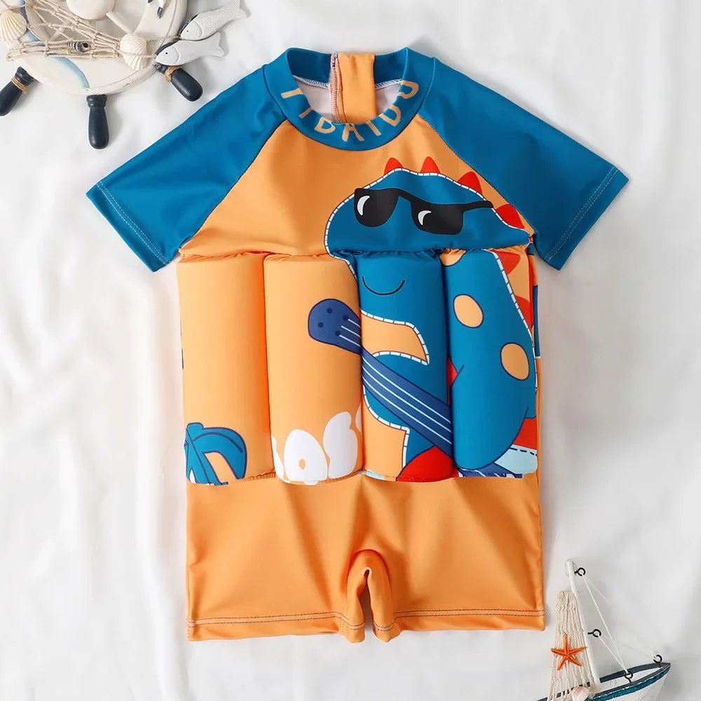 Maillot de bain flottant polyvalent pour bébé et enfant, parfait pour piscine, mer et apprentissage de la natation.