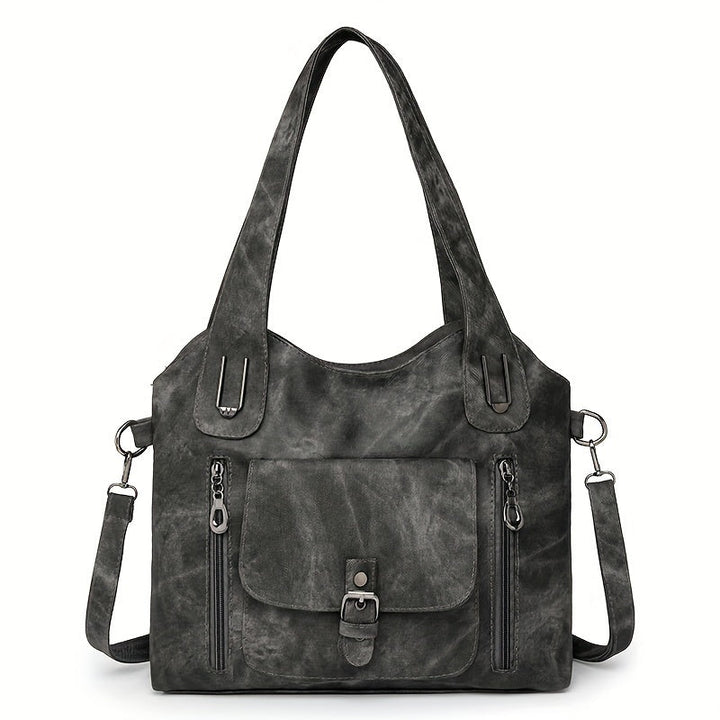 Sac à main Marivelle en cuir vegan avec bandoulière. Style vintage élégant et fonctionnel pour femmes.