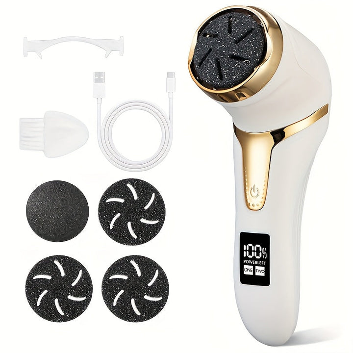 Pédicure professionnelle à domicile avec la lime à pieds électrique SmoothStep, pour des pieds parfaits.