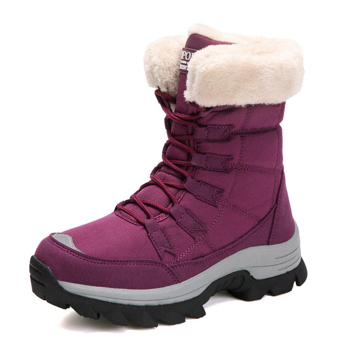 Bottes de neige imperméables chaudes pour femmes, idéales pour un confort hivernal et une protection contre le froid.