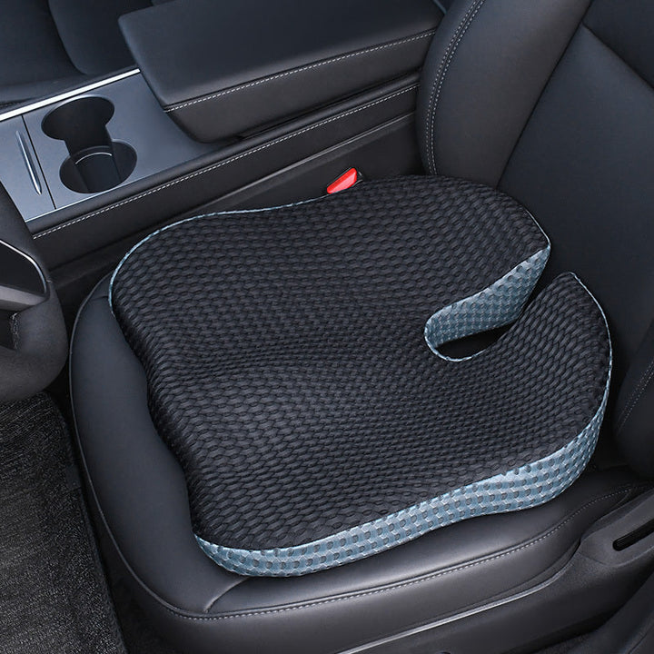 Coussin soulagement douleur dos voiture/bureau. Ergonomique, respirant, mousse mémoire pour une meilleure posture.