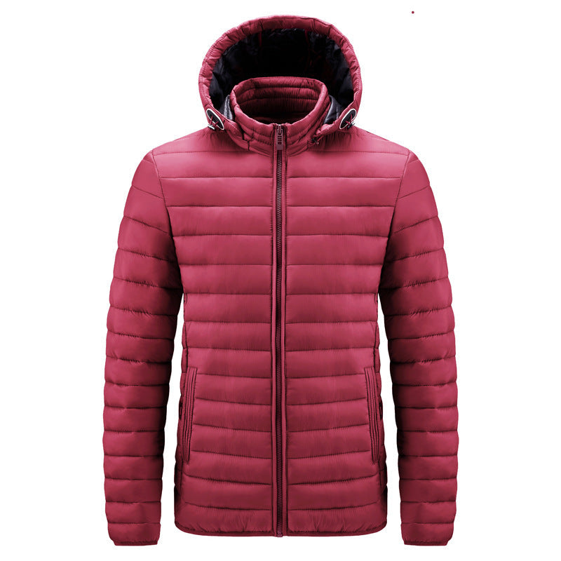 Veste matelassée thermique homme. Vue de face, couleur marine, coupe moderne. Confort et chaleur pour hiver/automne.
