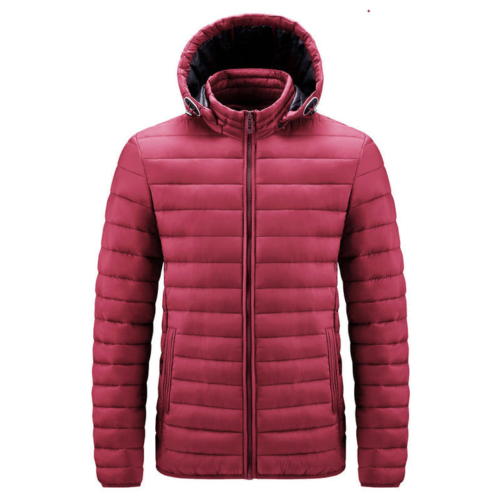 Veste matelassée thermique homme. Vue de face, couleur marine, coupe moderne. Confort et chaleur pour hiver/automne.