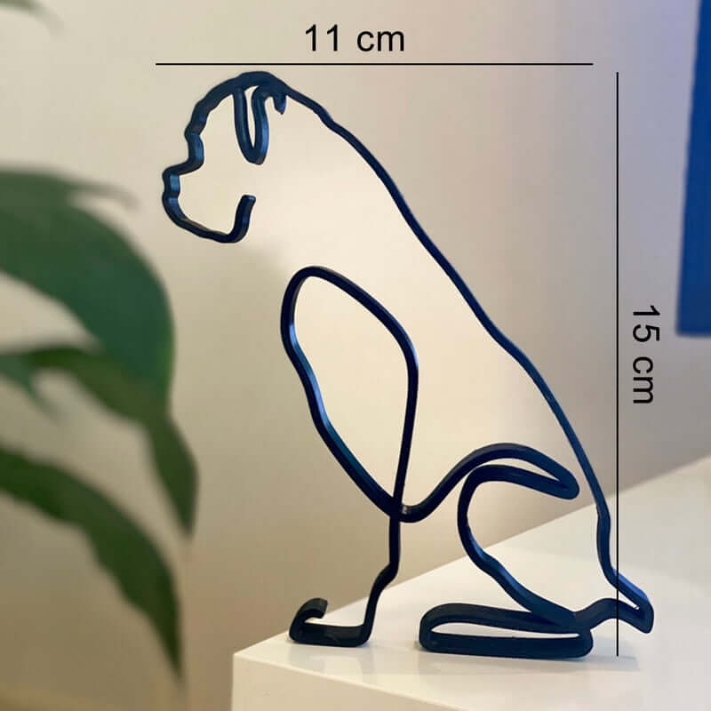 Minimalistisk Metall Hund Skulptur - Dekoration