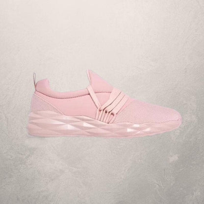 Rosa Sport Sneakers med Spetsdetaljer