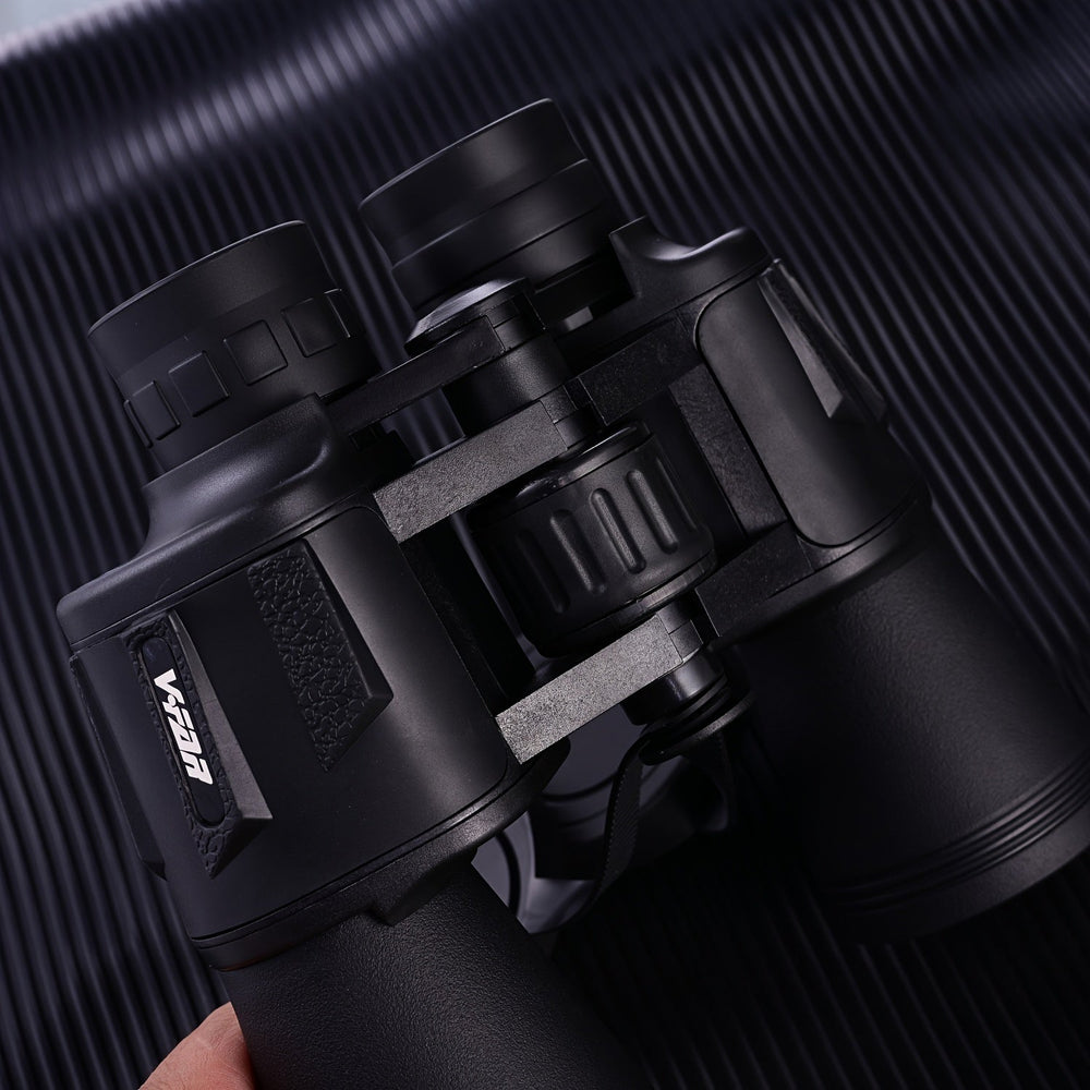 Jumelles robustes 10x50 HD, parfaites pour l'aventure, le voyage et le plein air. Vision claire.