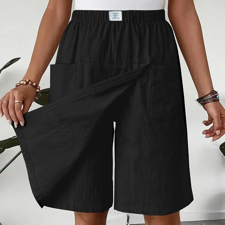 Jupe short léger femme asymétrique, idéal pour la chaleur estivale, style décontracté chic.