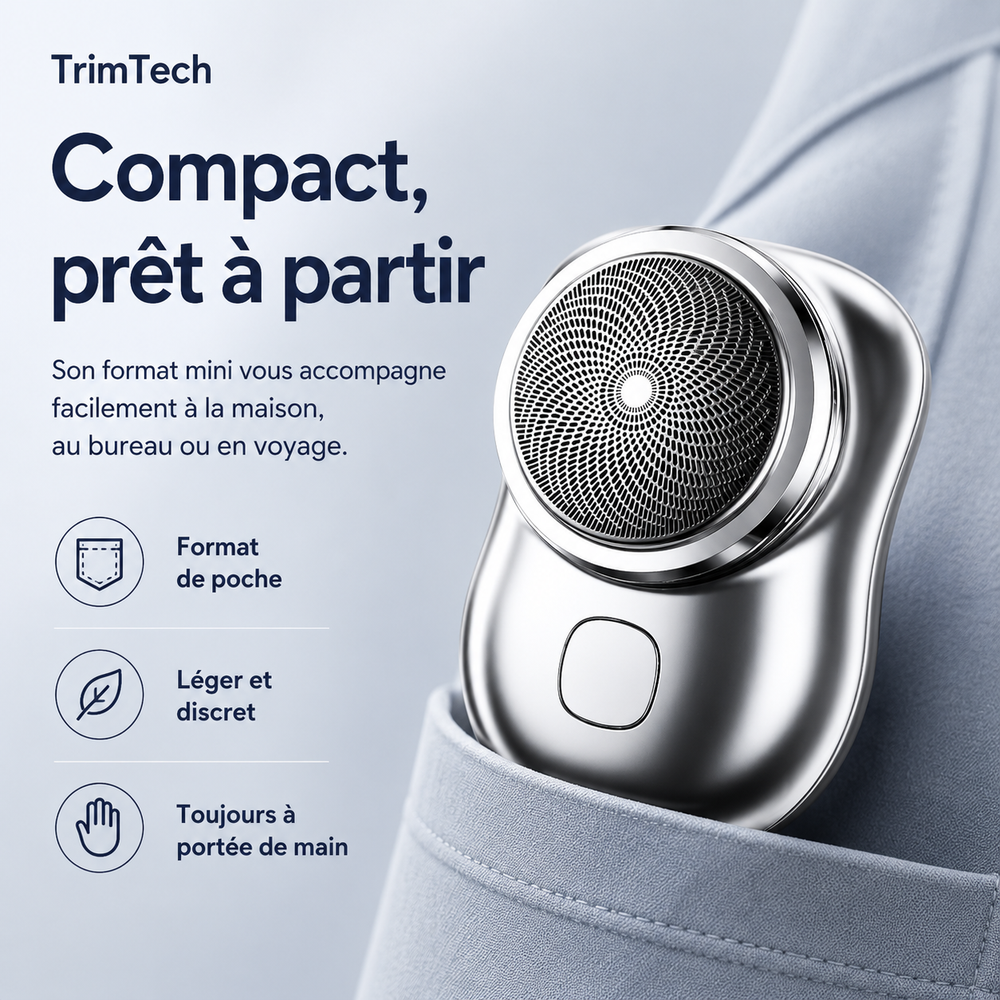 Rasoir électrique de précision pour hommes, assure un rasage net et confortable de la barbe.