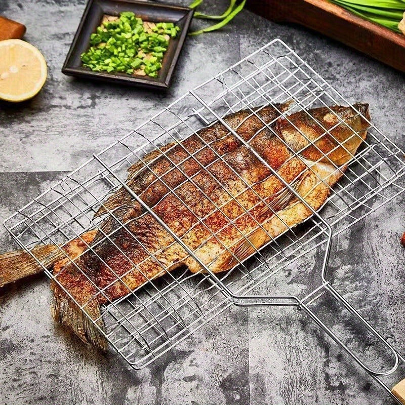 Accessoire de cuisine en plein air: panier de BBQ grande capacité, pour grillade uniforme de tous vos repas.