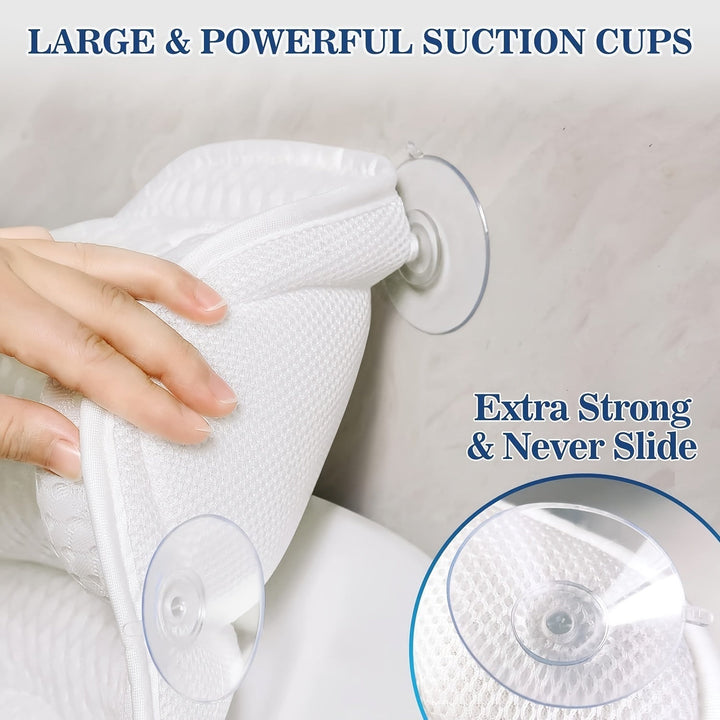 Plongez dans la détente avec le coussin de bain ergonomique LuxieSpa, support idéal pour un spa maison.