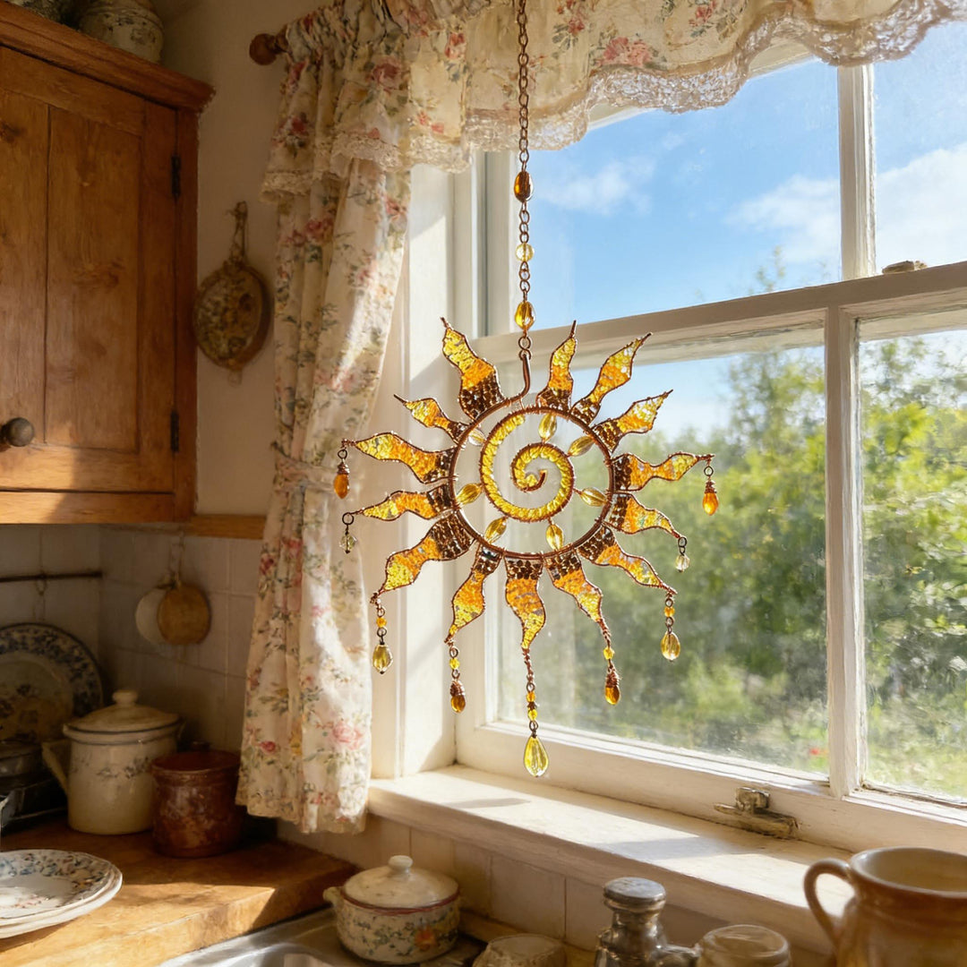 Capteur de lumière en cristal fait main, ornement suspendu pour fenêtre, apporte jeu de lumière harmonieux à la maison.