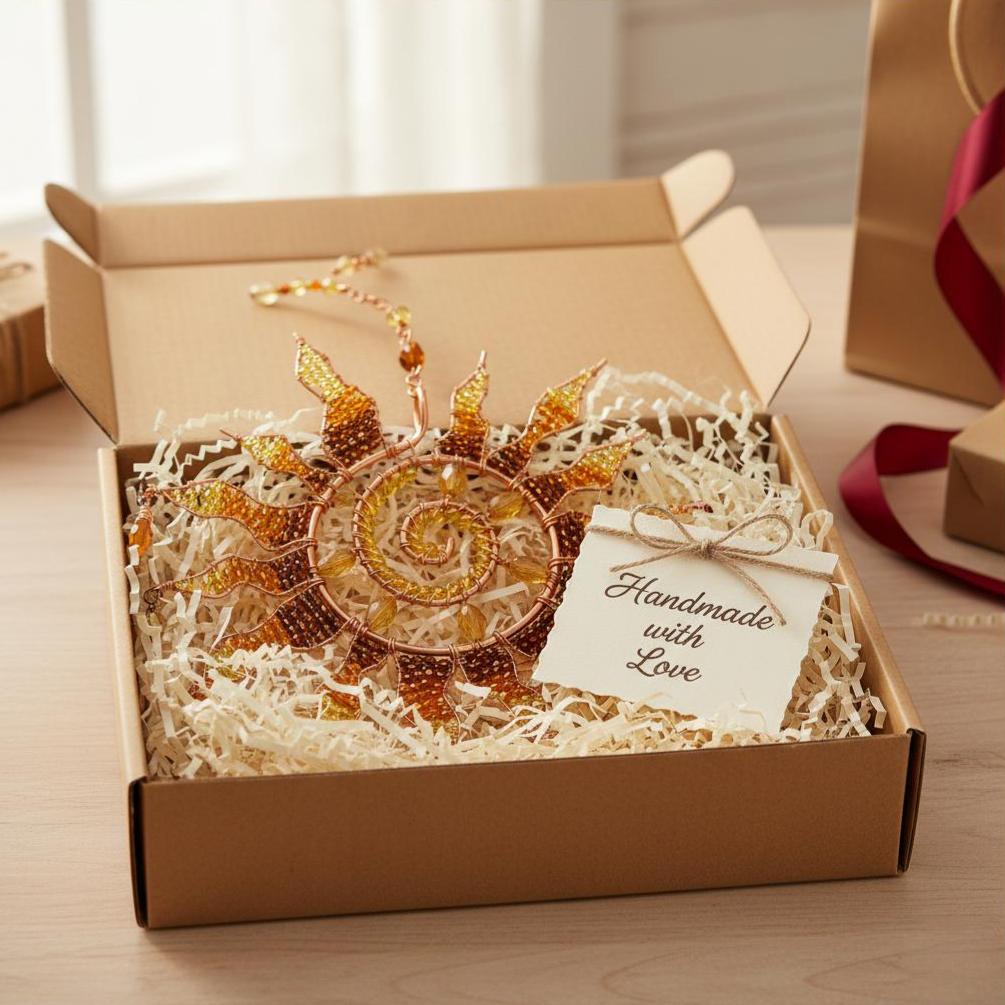 Idée cadeau: Capteur de lumière en cristal fait main, ornement de fenêtre pour un jeu de lumière éclatant.