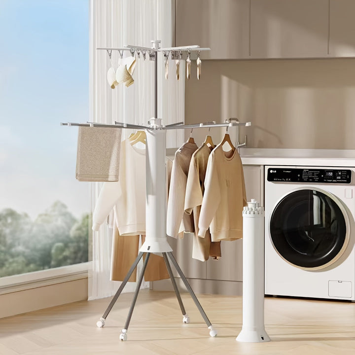 Étendage Octopus pour linge, pratique, mobile et extensible, un allié pour le séchage quotidien.