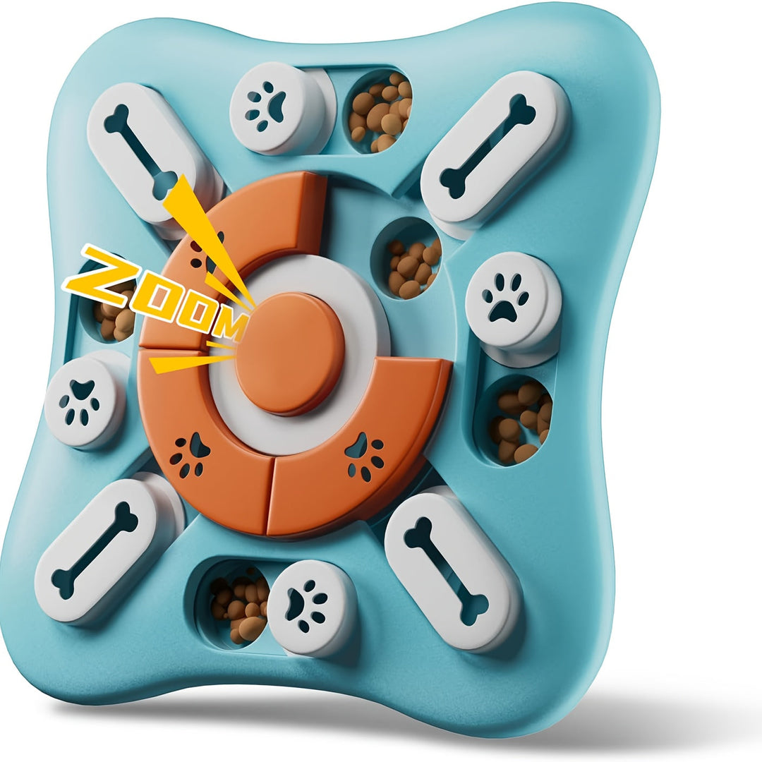 Puzzle distributeur de friandises pour chien, stimulation mentale et dressage. Mangeoire lente.
