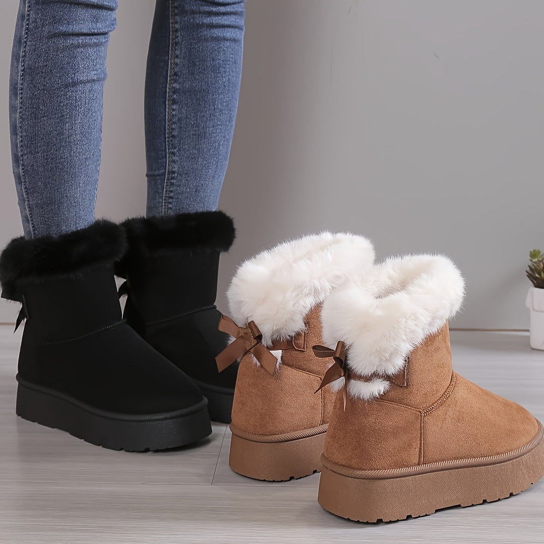 Bottes d'hiver chaudes pour femme, confort thermique supérieur et semelle antidérapante. Idéales pour la neige.