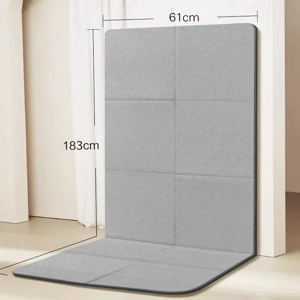 Tapis de yoga portable et épais en TPE. Pliable et antidérapant pour des séances confortables de yoga, fitness.