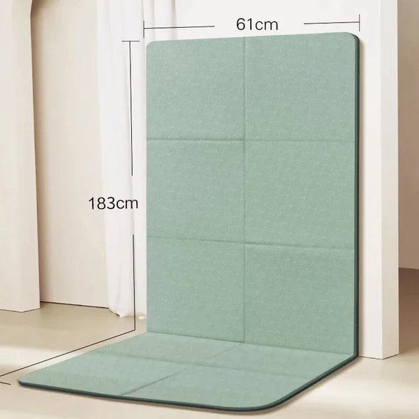 Accessoire yoga portable: Tapis épais TPE pliable, antidérapant pour un soutien confortable en yoga et fitness.