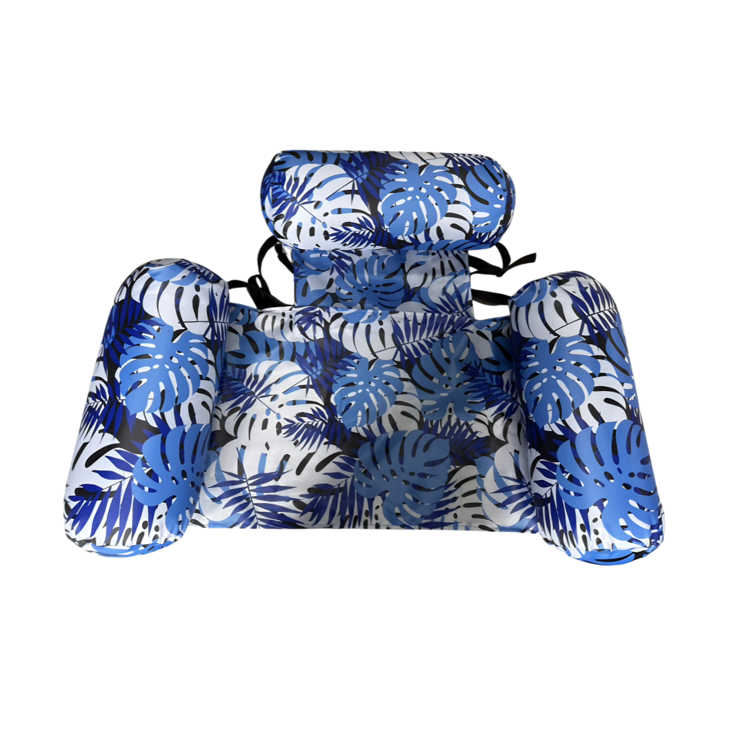 Fauteuil gonflable flottant pour piscine et plage, idéal pour la détente aquatique et les loisirs d'été.