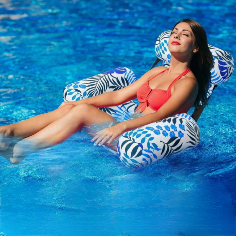 Fauteuil flottant aquatique pour la plage et le lac. Profitez d'une détente estivale confortable sur l'eau.