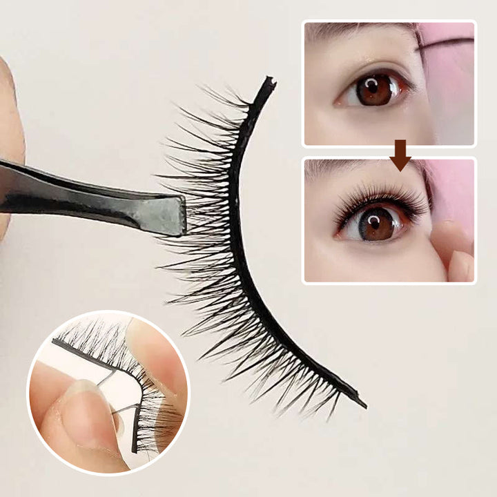 Cils autoadhésifs réutilisables pour un regard intense et naturel. Idéal pour une beauté femme rapide sans colle.