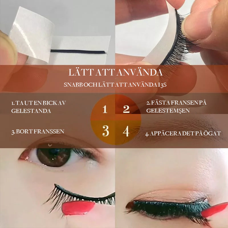 Ces cils réutilisables offrent un regard intense sans colle. Parfaits pour yeux sensibles, maquillage facile et durable.