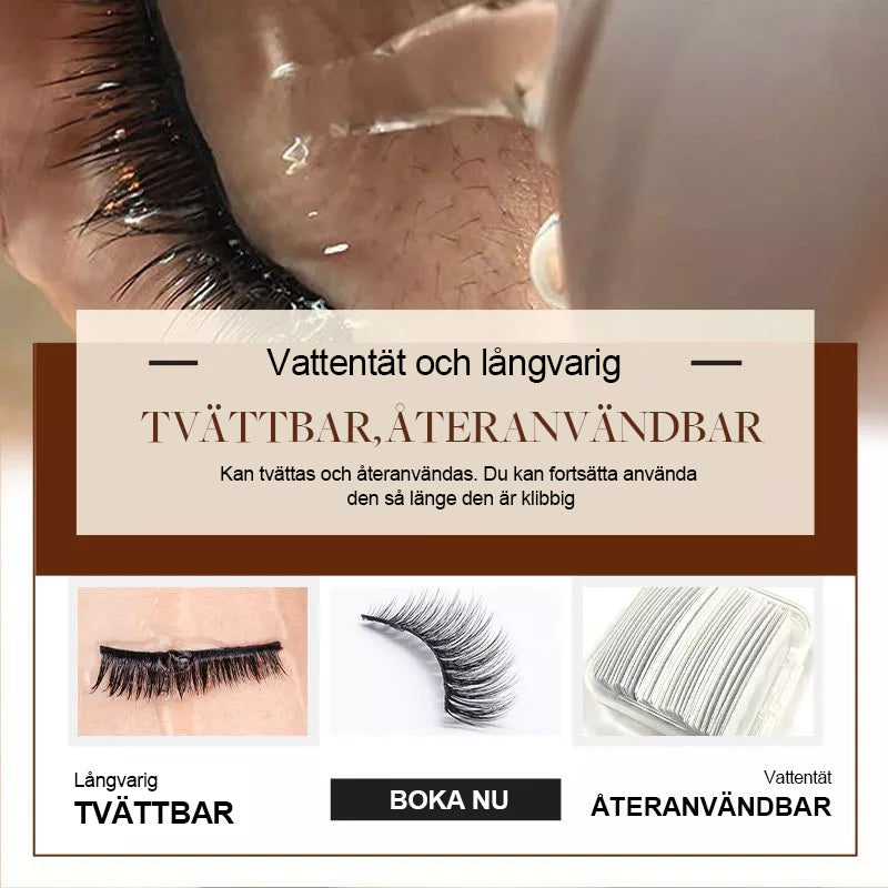 Maquillage des yeux simplifié avec ces cils autoadhésifs réutilisables. Beauté sans effort pour un regard captivant.