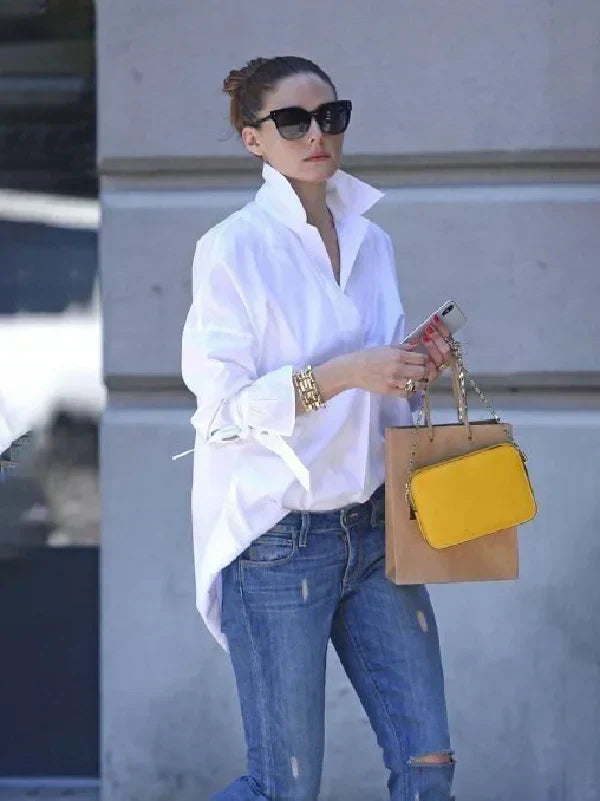 Blouse femme élégante et chic, idéale pour le printemps/été. Un haut polyvalent pour un style mode raffiné.