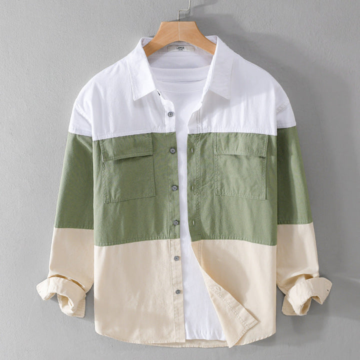 Chemise homme à manches longues, coupe décontractée élégante, parfaite pour un confort quotidien.