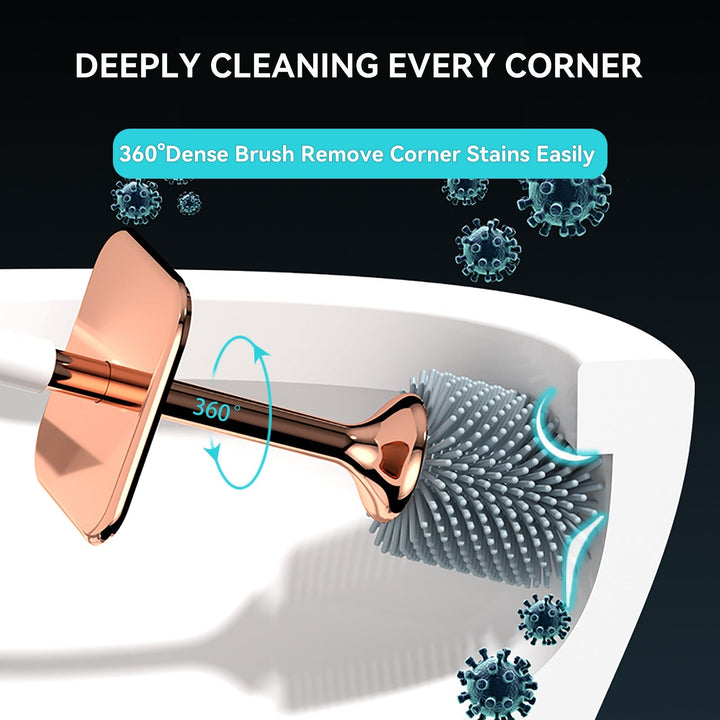 Set brosse WC hygiénique, design contemporain, parfait pour le nettoyage et l'entretien des toilettes.