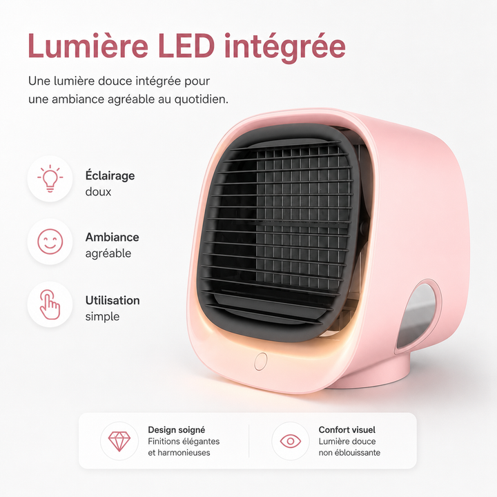 Rafraîchisseur d'air portable pour l'été, compact et puissant pour une fraîcheur partout.