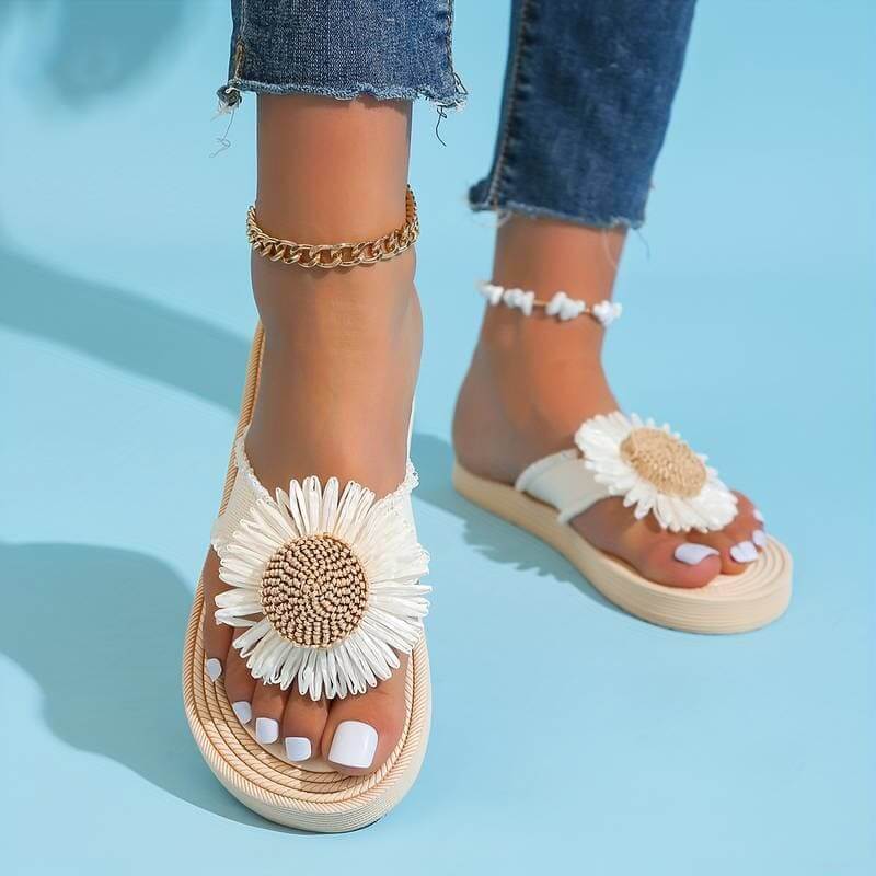 Boho-Sandaler med Blommor - Sommarmode