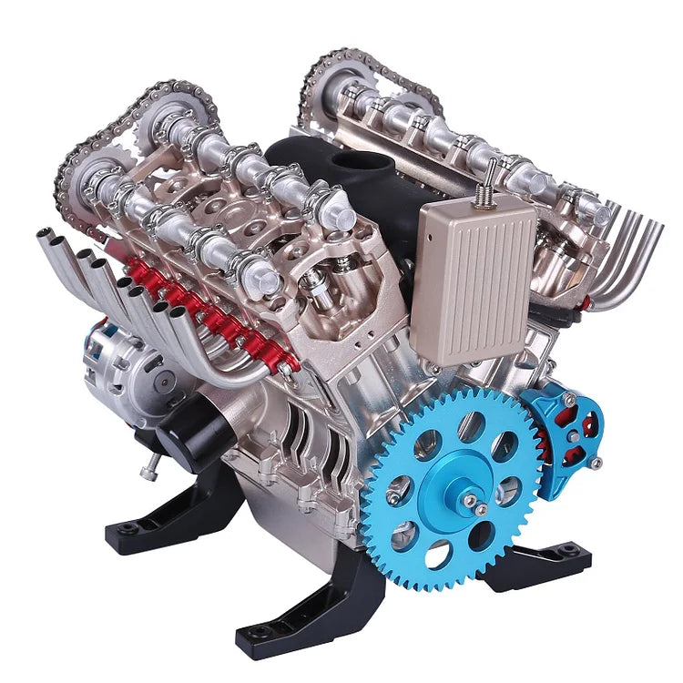 Cadeau idéal pour passionnés d'automobile: décoration moteur V8 classique pour bureau, salon ou garage.