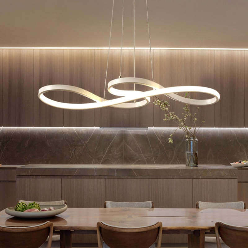 Plafonnier LED artistique note musicale, lampe suspendue design pour une ambiance créative et lumineuse.