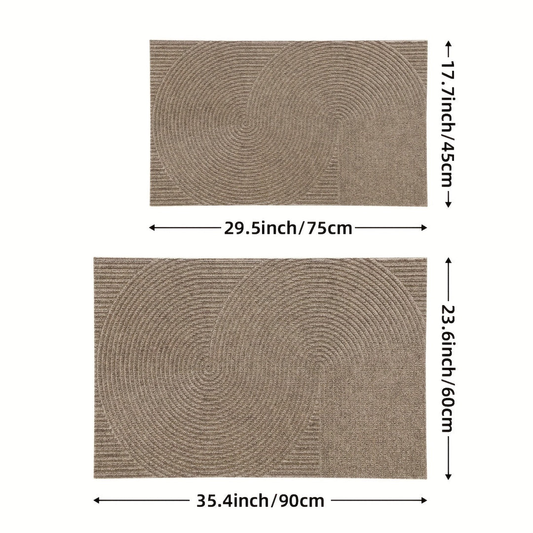 Tapis d'entrée Dajiang avec motifs géométriques, robuste pour extérieur et intérieur.