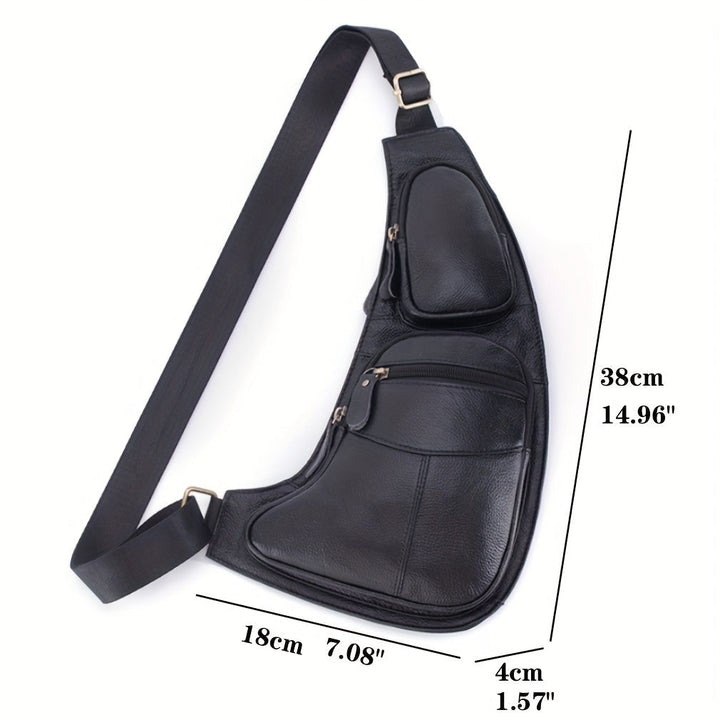 Sac bandoulière cuir vintage durable, compact, style classique. Parfait pour organiser vos affaires.
