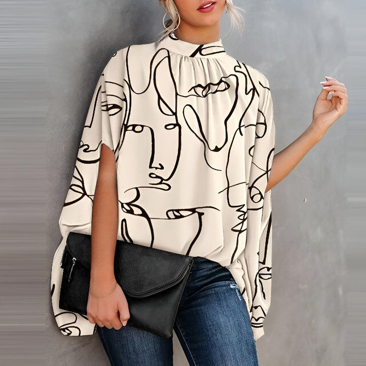Blouse femme élégante et originale, idéale pour le bureau ou une sortie chic. Tendance printemps/été.