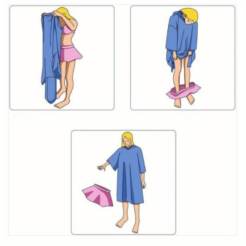 Serviette-poncho Stitch en microfibre ultra-absorbante, pratique pour les activités nautiques.