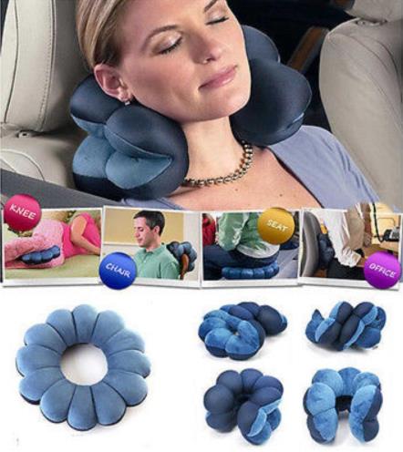 Oreiller cervical flexible PlushEase Twist Kussen, microbilles, idéal voyage et détente, soutien confort.
