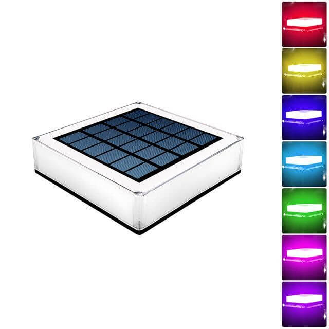 Lampe solaire LED pour jardin, éclairage extérieur moderne à énergie solaire, étanche IP65.