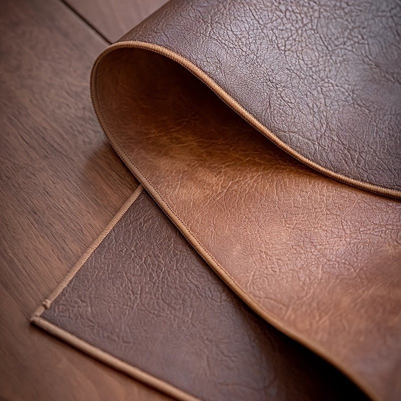 Protégez et embellissez votre bureau avec le tapis DUALMAT en cuir PU, idéal pour le travail et l'étude.