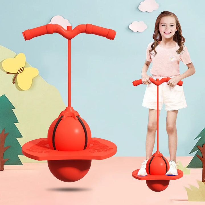 Sauterelle d'équilibre verte, parfaite pour développer la motricité et l'équilibre des enfants en toute sécurité.
