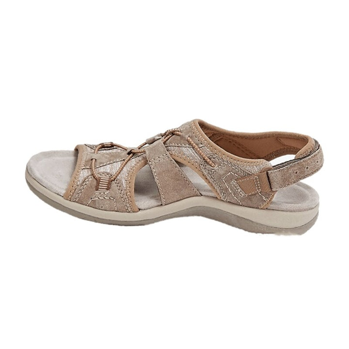 Sandales d'été femme orthopédiques, bout ouvert et velcro. Assurent un ajustement parfait et confort.